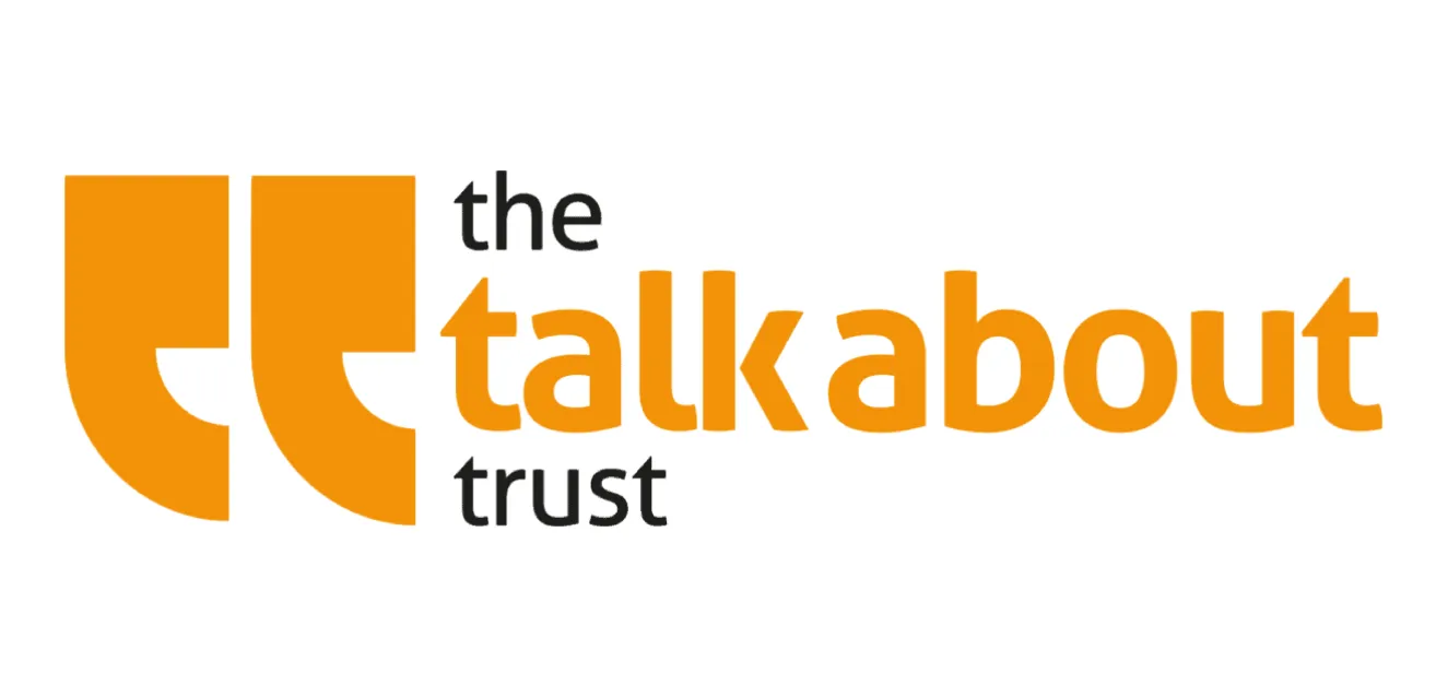 An image of the logo for the talk about trust charity