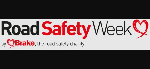 An image of a text logo for Road Safety Week